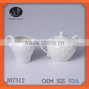 Sugar and Milk Pot,white Ceramic Sugar Pot and Milk Pot Sets,tea Sugar Coffee Canister thumbnail-1