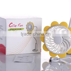 Cute Lovely USB Rechargeable Clip Fan, Student Dormitory Bedside Clip Fan, Mini USB Sunflower Fan thumbnail-6