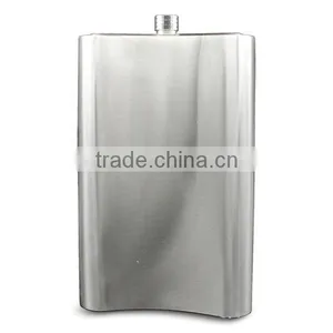178oz Stainless Steel Hip Flasks Laser Welding Mirror Flask With Leather Package thumbnail-1