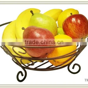 2014 Hot Sale Scroll Collection Metal Fruit Basket thumbnail-1