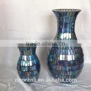 Table Decoration New Design Mosaic Bulk Glass Vases thumbnail-2