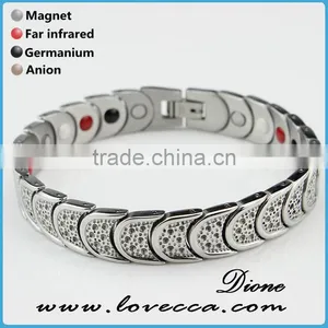 Wholesale High Quality Stainless Steel Magnetic Energy Bracelet 4 in 1 thumbnail-5