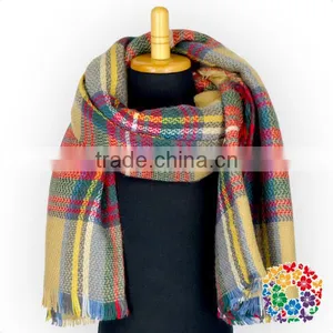 Turkish Pashmina Shawl Red Plaid Winter Shawl Kids Latest Design Shawl thumbnail-4