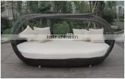 Home Furniture Cheap Round Bamboo Garden Rattan Daybed With Canopy thumbnail-1