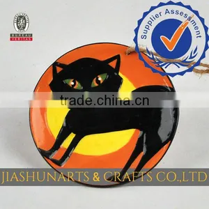 Black Cat Relief Ceramic Decorative Wall Hanging Arts And Crafts thumbnail-1