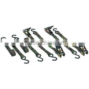4 Piece 1 In. X 8 Ft. Camouflage Ratcheting Tie Downs Quick Release Polyester Tie Down With High Quality thumbnail-1