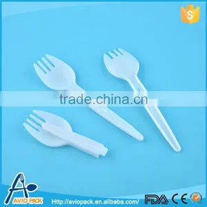 Good Quality Eco-friendly Plastic Reusable Folding Fork Spork for Dinner thumbnail-1