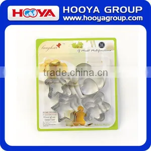 12 Pcs Stainless Steel Cookie Fruit Cutter Star Flower Heart and Round Shape Biscuit Baking Mould thumbnail-5