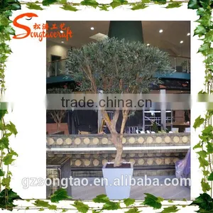 Evergreen Ornamental Plants Plastic Bonsai Tree for Decor Olive Tree thumbnail-2