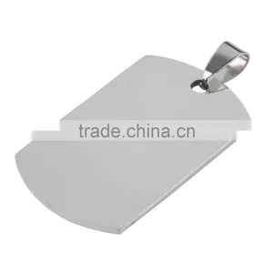 Promotions! Fashion Military Men's Stainless Steel Silver Plain Dog Tag Pendant No Chain Free Shipping thumbnail-5