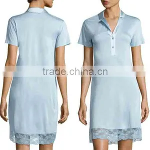 Sleepshirt for Women Short Sleeve Solid Color Pajamas for Women Turkish Cotton Pajamas Women thumbnail-1