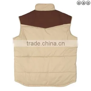 Men 2017 Down Jacket Sleeveless Vest Wit Quilted With Sherpa Lined Collar Padded Vest Men thumbnail-2