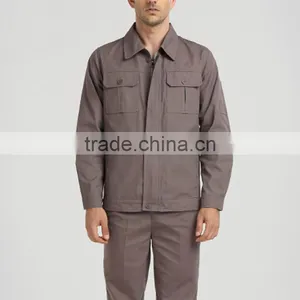OEM Solid Color Long Sleeve Cotton Work Shirts Wholesale thumbnail-4