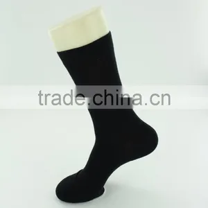 Black Cotton Socks Men Crew Dress Socks thumbnail-2