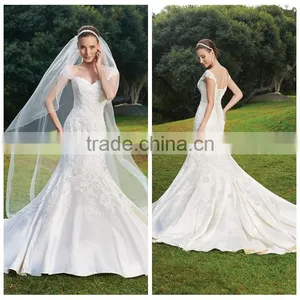 2014 Vintage Lace Backless Satin Wedding Dress Patterns thumbnail-1