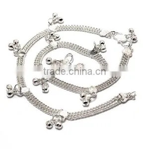 SILVER Plated BELLS ANKLET PAYAL Foot Bracelet thumbnail-1