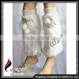 CX-A-14 China Wholesale Fashion Beautiful Girls Sexy 100% Rabbit Fur Leg Warmer thumbnail-1