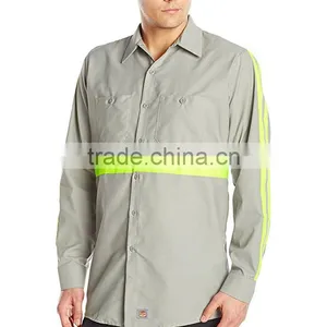 Cheap Wholesale Long Sleeve Safety Reflective Work Uniform Shirt thumbnail-1