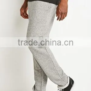 Man Gray Stripe Cotton Fabrics of Scales of Pants Sports Leisure Trousers thumbnail-3