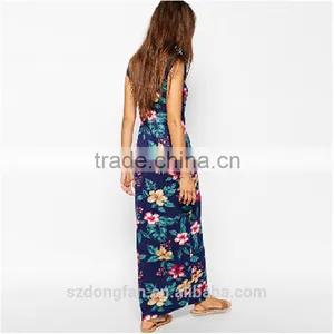 Long Cotton Maxi Skirt Sleeveless Muslim Evening Dress With Red And White Flower Girl Dress Garment Custom thumbnail-4