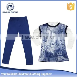 Girl's Knit Sports Set Double Sleeve Wholesale Lot thumbnail-1