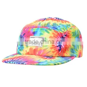 High Quality Custom All Over Print 5 Panel Hats thumbnail-2