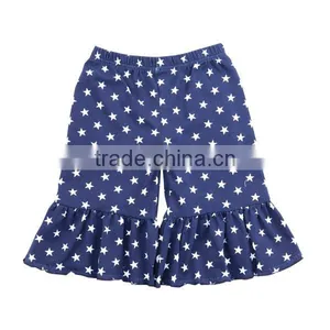 2017 Star Printed Baby Girl Wholesale Clothing Girls Hot Beach Shorts Ruffle Shorts thumbnail-1