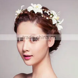Big Flower Wedding Hair Wreath Bridal Headband,Hair Accessory thumbnail-1
