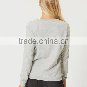 Women Super Soft Organic Cotton Fabrication Sweatshirts Without Hood thumbnail-5