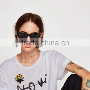 Guangzhou Shandao Factory OEM Customized 160g 100% Cotton Logo Printed Short Sleeve O-Neck Ladies New Design T Shirt thumbnail-4