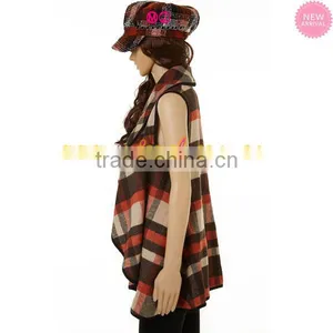 FACTORY Dazzle Tweed Open-front Waistcoat Vest thumbnail-2