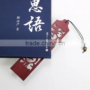 Chinoiserie Craft Flower Through Carved Wooden Bookmark thumbnail-6