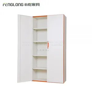 Knock Down Structure Steel/metal Swing 2 Door Filing Cabinet With 4 Shelves Inside thumbnail-3