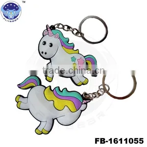 2017 PVC Unicorn Key Chain of Foreign Trade Creative Small Pendant Key Ring thumbnail-1