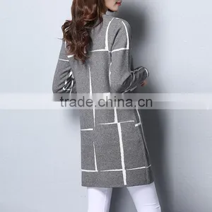 Custom Latest Long Sleeve Girls Knit Pullover Sweater Mini Dresses Wholesale Ladies Casual Dress Designs thumbnail-4