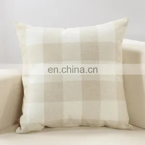 Home Grid Pillow Case Sofa Cushion Cover Custom thumbnail-2