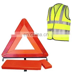 Large Hi Vis Warning Triangle Sign With Warning Vest for Car thumbnail-1