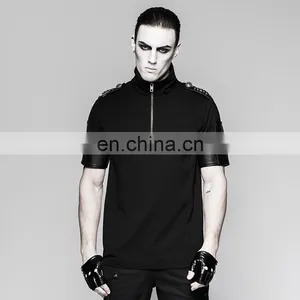Men's Biker Leather Gloves Punk Rave S-215 thumbnail-2
