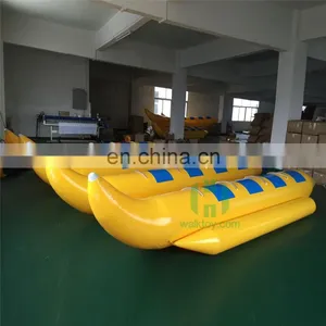 High Quality 0.9mm Pvc Infalatable Banana Boat ,inflatable Water Game Toy , Used Giant Water Banana Boat for Sale thumbnail-1
