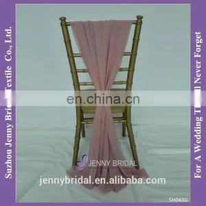 SH043H Wholesale Chiffon Purple Chair Covers thumbnail-3
