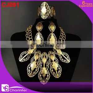 Wedding Dubai Gold Jewelry Set CJ088 thumbnail-4