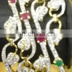 Cubic Zircon Jewelry Stone Bangle Manufacturer, Cubic Zircon Jewellery Bangles Exporter thumbnail-1