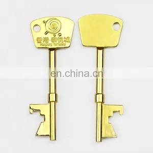 China Key Chian Manufacturer Wholesale Custom Bulk Blank Metal Gold Bar Keychain thumbnail-6