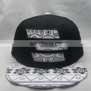 100% Acrylic 6 Panel Flat Brim Snapback Cap With Custom Embroidery Logo thumbnail-2