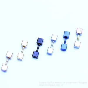 New Simple Square Thin Rod Ear Nail, Eyebrow Nail, Lip Nail, Human Body Foreign Trade Accessories Manufacturer Wholesale thumbnail-2