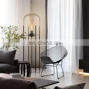 Zhongshan Nordic Light Four Tripod Amber Glass Shade Led Fancy Floor Lamp thumbnail-4