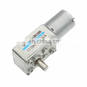 Chinese Factory 24v Permanent Magnet dc Motor Geared Worm Gear in Stock thumbnail-5