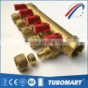 Heating & Plumbing Systems Natural Color Pex al Pex Pipe 5 Way Manifold With Valve thumbnail-2