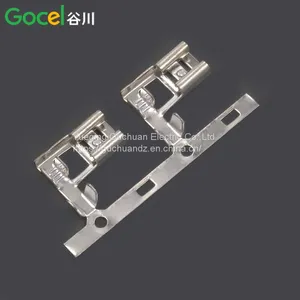 6.3 Flag Plug Spring Horizontal With Brass Tin Plated Terminal Block 250 Flag Plug Spring Plug-in Connector thumbnail-3