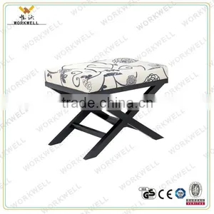WorkWell Good Fabric or pu Dining Room Stool With X-LEG Kw-D4173 thumbnail-1